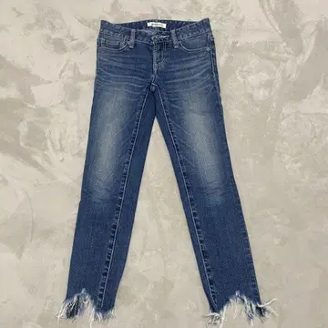 MOUSSY 프린지 밑단 스키니 청바지