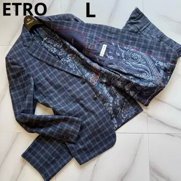레어 새상품급 L 상당 ETRO 수트 셋업 페이즐리 실크