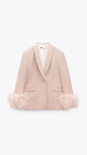 ZARA 페더 부착 테일러드 자켓