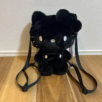 헬로키티 봉제 인형 백팩 블랙