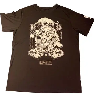 RVCA 그래픽T셔츠 블랙 호랑이