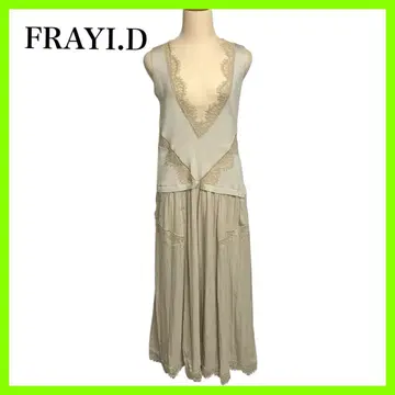 FRAYI.D 원피스 베이지 레이스 롱 여성용