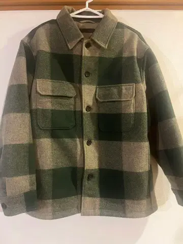 UNIQLO 그린 베이지 체크 자켓