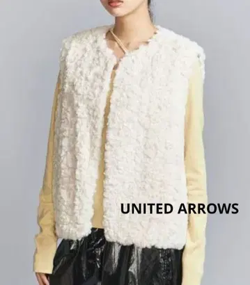 UNITED ARROWS 인조 모피 베스트 프리 사이즈