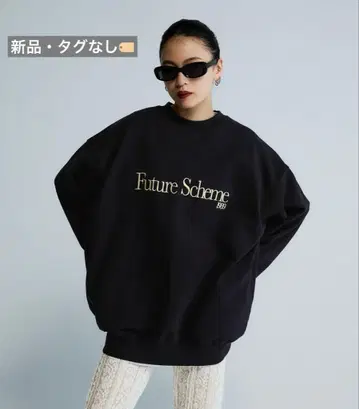 Future Scheme 블랙 맨투맨 FREE사이즈