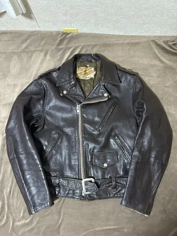 레어!! 70s Schott 소 택 전반기 원스타 브라운 가죽 라이더스