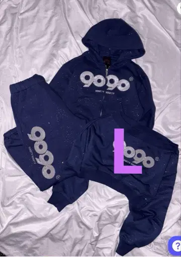 9090 girl OG 로고 글리터 셋업