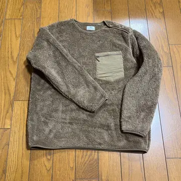 유니클로 Engineered Garments 브라운 플리스 풀오버