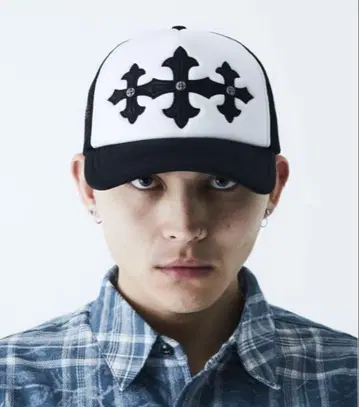 supplier Cross Leather Patch Mesh Cap