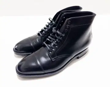 미사용품 정품 슈키퍼 포함 알든 스트레이트 팁 부츠 9.5 블랙