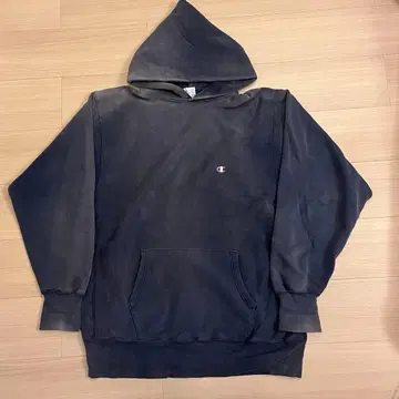 90's USA Champion 리버스 위브 눈 있음 네이비 XXL