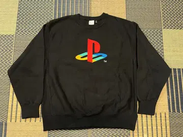 GU PlayStation 콜라보 헤비 웨이트 맨투맨 블랙 XL