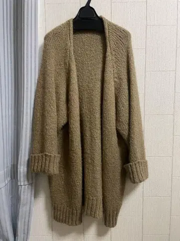 ZARA 베이지 롱 가디건 니트