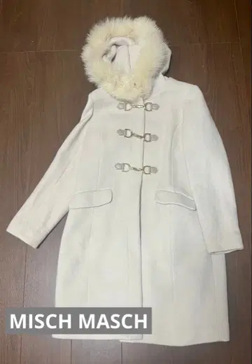 MISCH MASCH 미슈마슈 화이트 더플 코트 퍼 포함