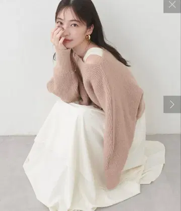 natural couture 니트 볼레로 x 아지메 도킹 원피스