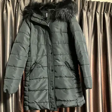 2/H&M 여성용 롱 코트 다운 자켓 블랙