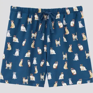 새상품 완판템 유니클로 폴앤조 숏팬츠 고양이 네이비