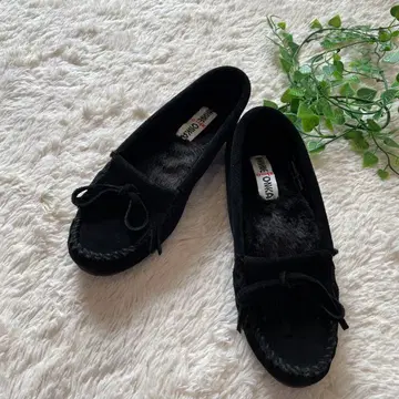 새상품급 MINNETONKA 미네통카 모카신 블랙 책받침 포함