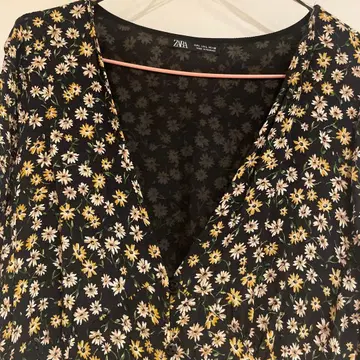 ZARA 꽃무늬 긴팔 롱 원피스 L 사이즈