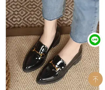 KENPOGEN 비트 로퍼 에나멜 신발 인힐 6cm