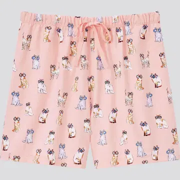 새상품 유니클로 폴앤조 쇼트팬츠 핑크 고양이 완판템 3XL