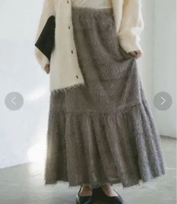 [VANNIE U] M 라메 페더 캉캉 스커트 가을/겨울