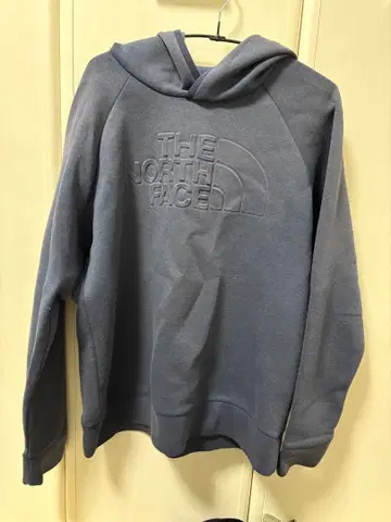 THE NORTH FACE 로고 후드티 네이비