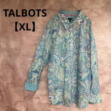 페이즐리 무늬 TALBOTS [ XL ] 긴팔 셔츠 컬러풀 페이즐리