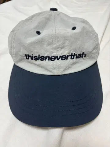 thisisneverthat 로고 자수 캡 그레이/네이비