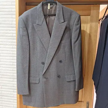 Aquascutum 그레이 더블 브레스트 수트 LL