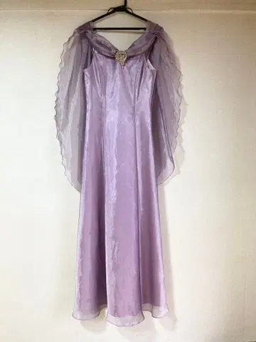 새상품급 AIMER 무대 의상 드레스 연보라