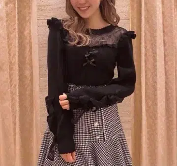 LIZ LISA 레이어드 라이크 레이스 상의