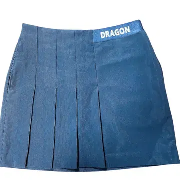 DANCE WITH DRAGON 다크 블루 플리츠 스커트 겨울 상품