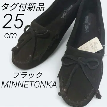 새상품 MINNETONKA 미네통카 모카신 25cm 블랙