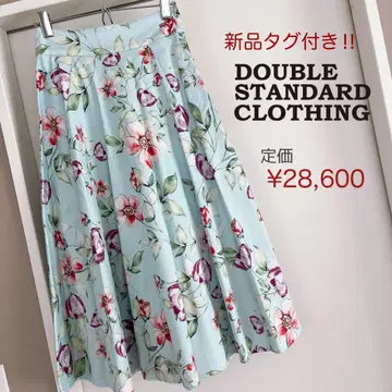 택 포함 새상품! Sov. 더블 스탠다드 클로징 플라워 스커트 S