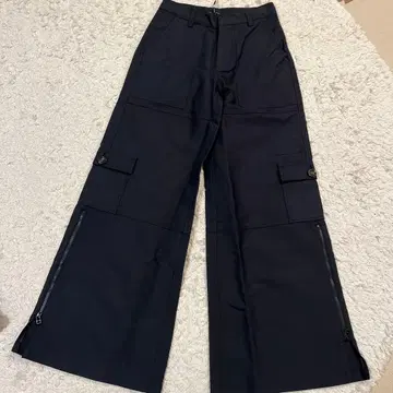MARC JACOBS 블랙 워크 팬츠 와이드 레그