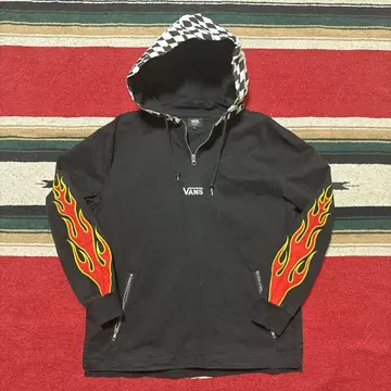 L 사이즈 VANS 체커 풀오버 후드티 알루미늄 지퍼