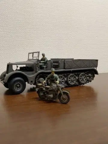 타미야 1/35 스케일 독일군 18t 하프트럭 오토바이 세트