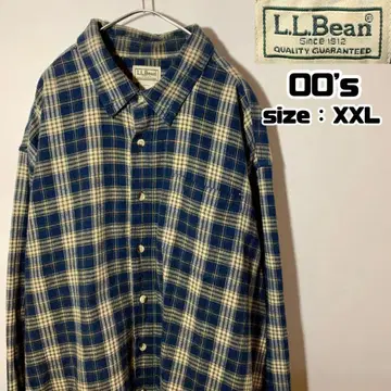 00s LLBean 엘엘빈 코튼 셔츠 체크 무늬 XXL