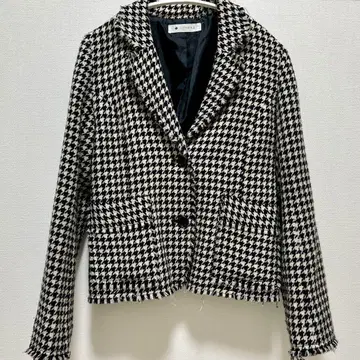 하운드투스 패턴 자켓