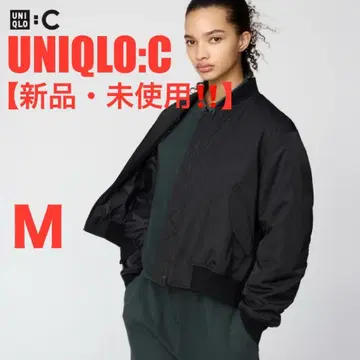 [ 미사용 새상품 ] 유니클로 보머 자켓 점퍼 블랙 MA-1 M