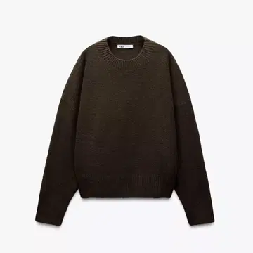 ZARA 브라운 소프트 플레인 니트 스웨터