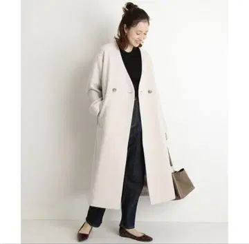 SLOBE IENA SUPER100 V넥 오버코트