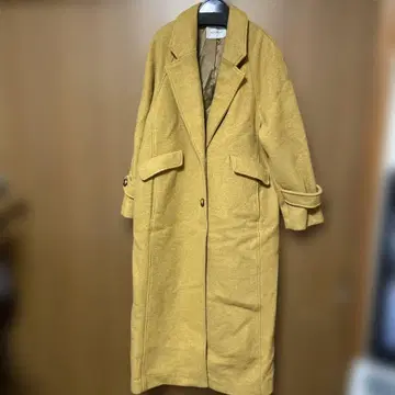 MOUSSY 머스타드 컬러 롱 코트 사이즈 2