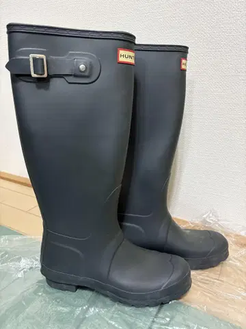 HUNTER 블랙 장화 버클 포함 24cm