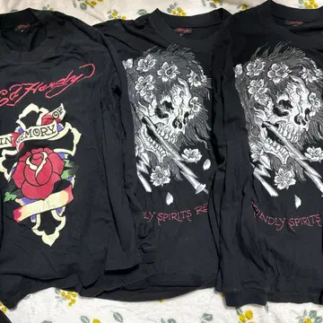 Ed Hardy 긴팔 티셔츠 M&L 블랙