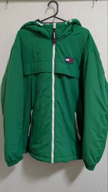 TOMMY JEANS 후드 부착 자켓 XL 그린