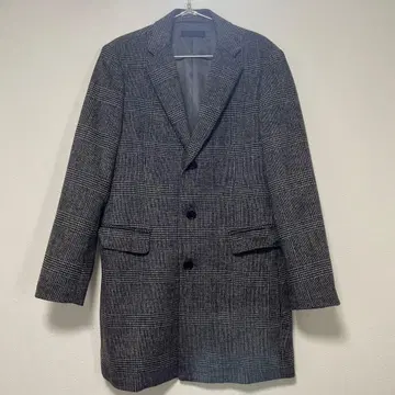 UNIQLO 울 캐시미어 체스터 코트 그레이 체크 S 사이즈