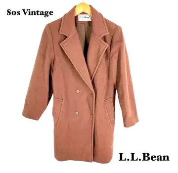 80s 빈티지 L.L.Bean 브라운 더블 체스터 코트