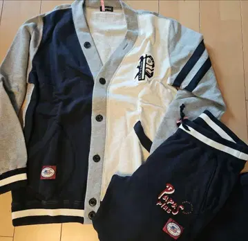 PAPAS 플러스 파파스 플러스 맨투맨 가디건 맨투맨 상하의 세트